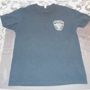 LARGE DISC USAF AIR FORCE PETERSON SFB SPACE FORCE FIRE UNIT SHIRT BLUE LD 4724
